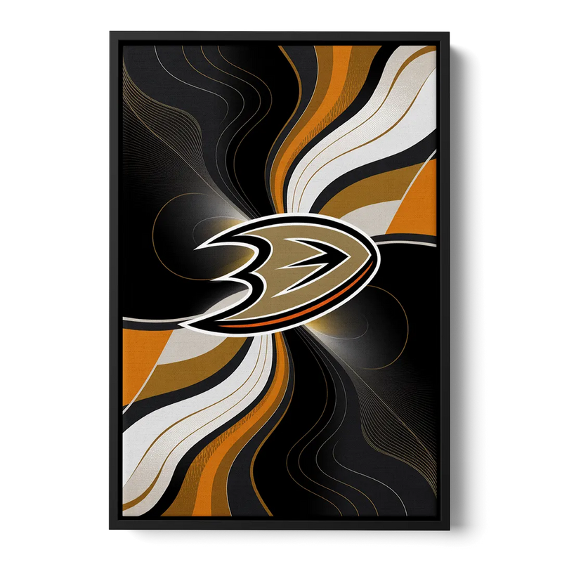 Anaheim Ducks Pride Front - Black Canvas Wall Art