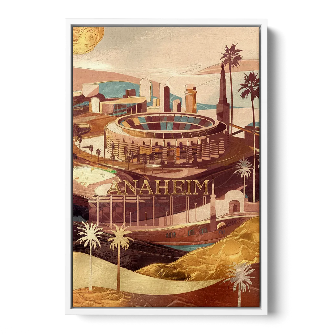 Anaheim Historic Landmarks Front - White Canvas Wall Art