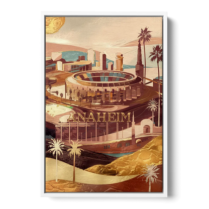 Anaheim Historic Landmarks Front - White Canvas Wall Art