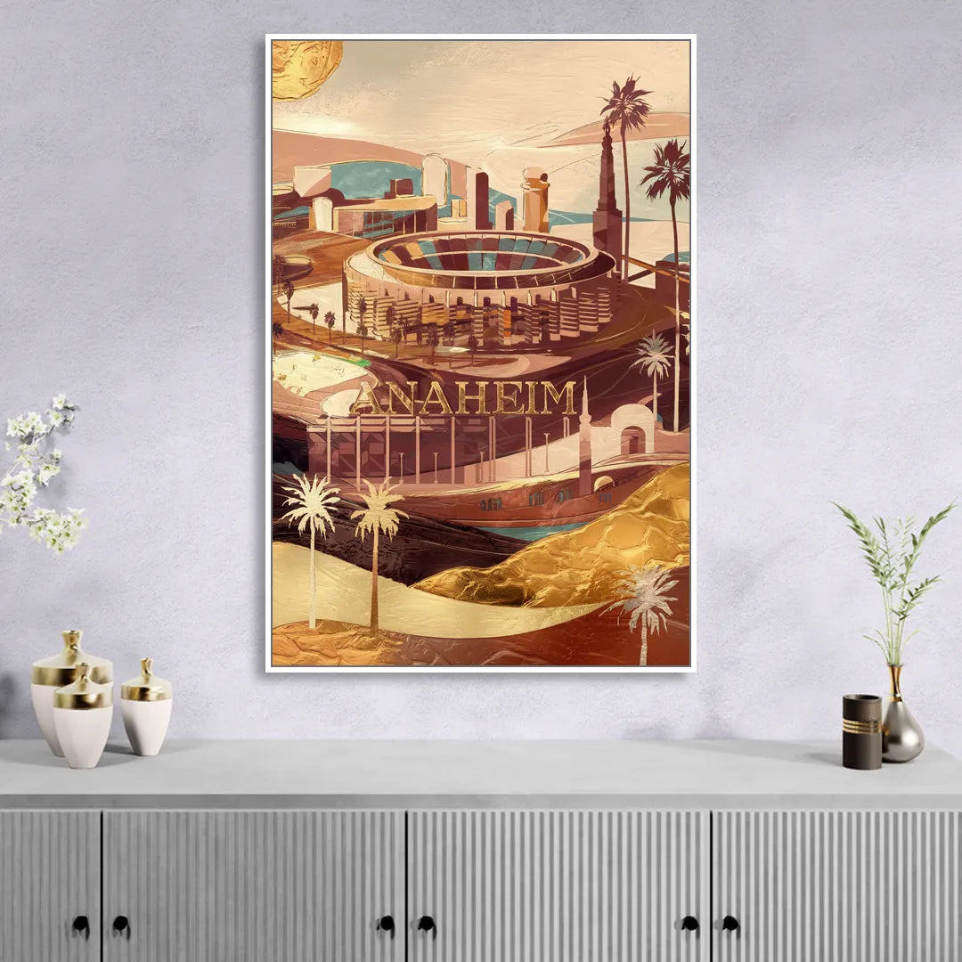 Anaheim Historic Landmarks Sitting Room - White Canvas Wall Art