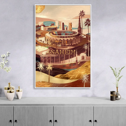 Anaheim Historic Landmarks Sitting Room - White Canvas Wall Art