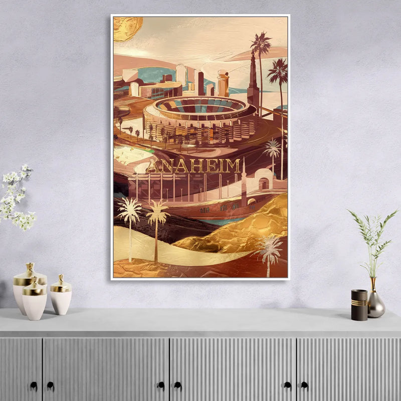 Anaheim Historic Landmarks Sitting Room - White Canvas Wall Art