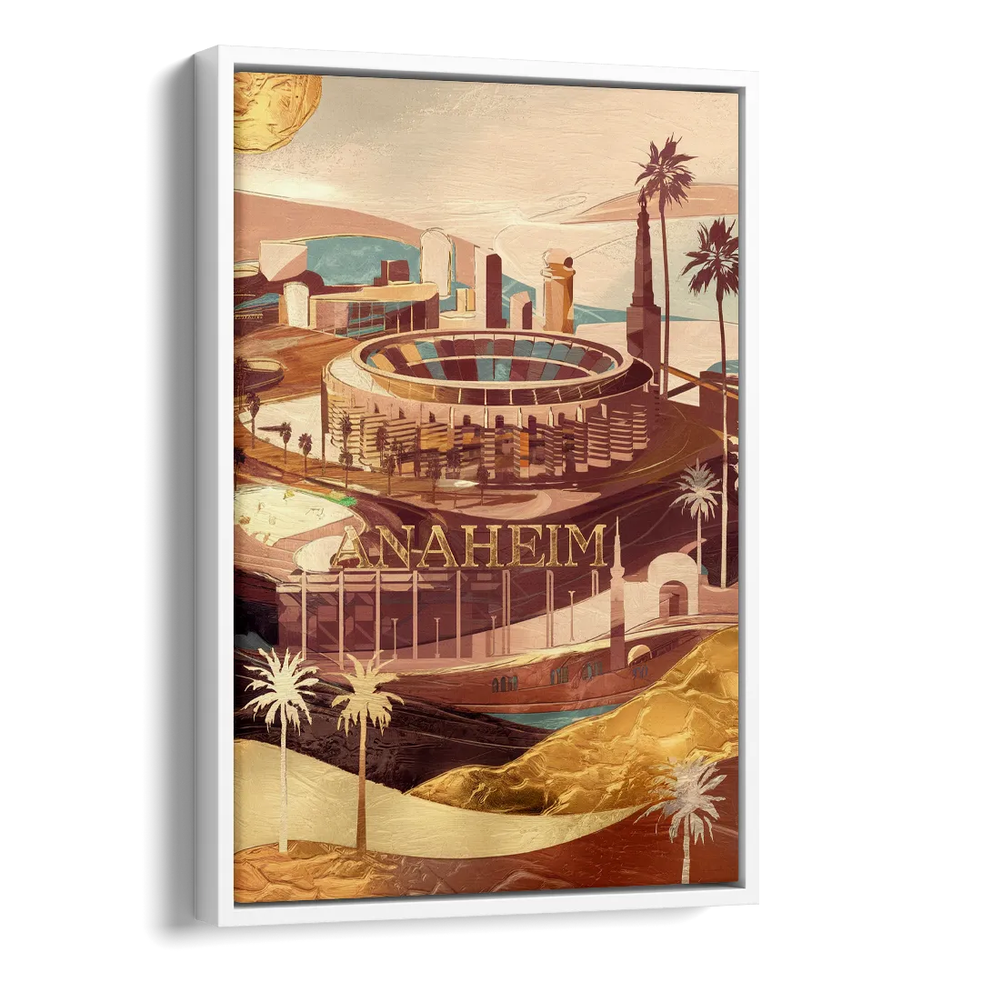 Anaheim Historic Landmarks Side - White Canvas Wall Art