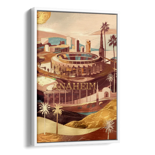 Anaheim Historic Landmarks Side - White Canvas Wall Art