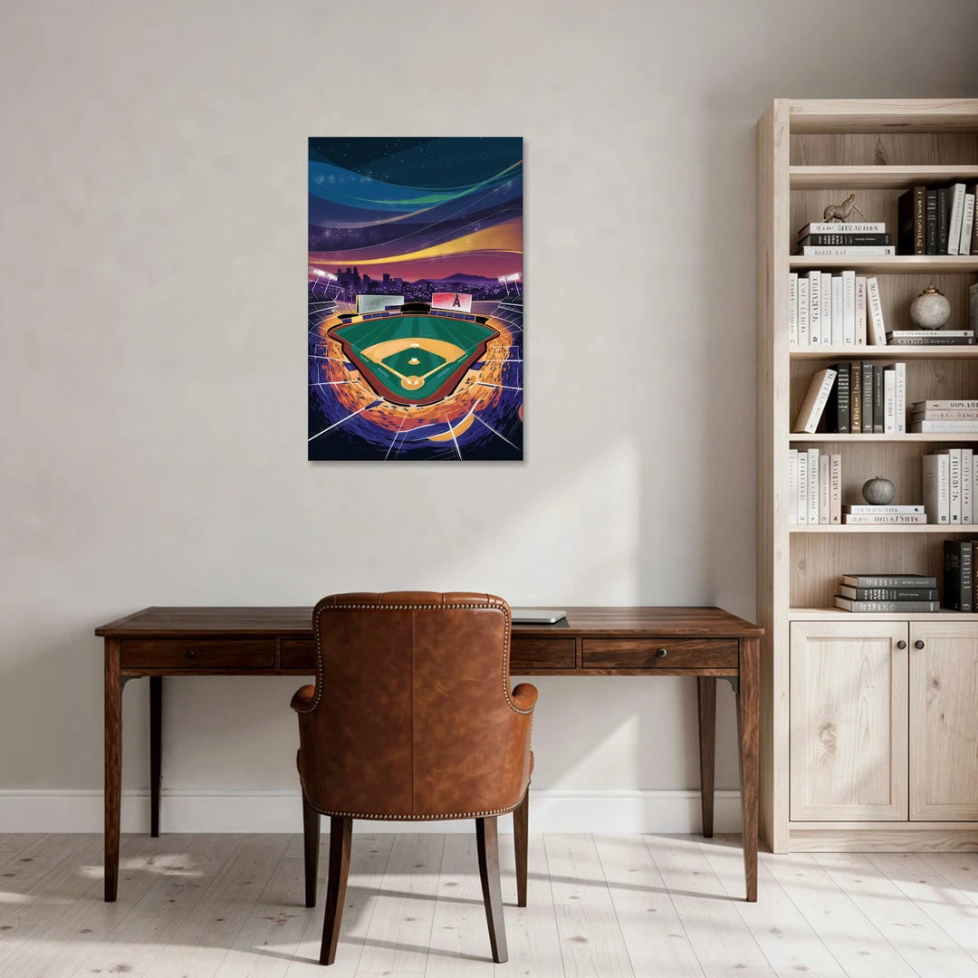 Anaheim Stadium Nights - Canvas Wall Art - Office - 24x36