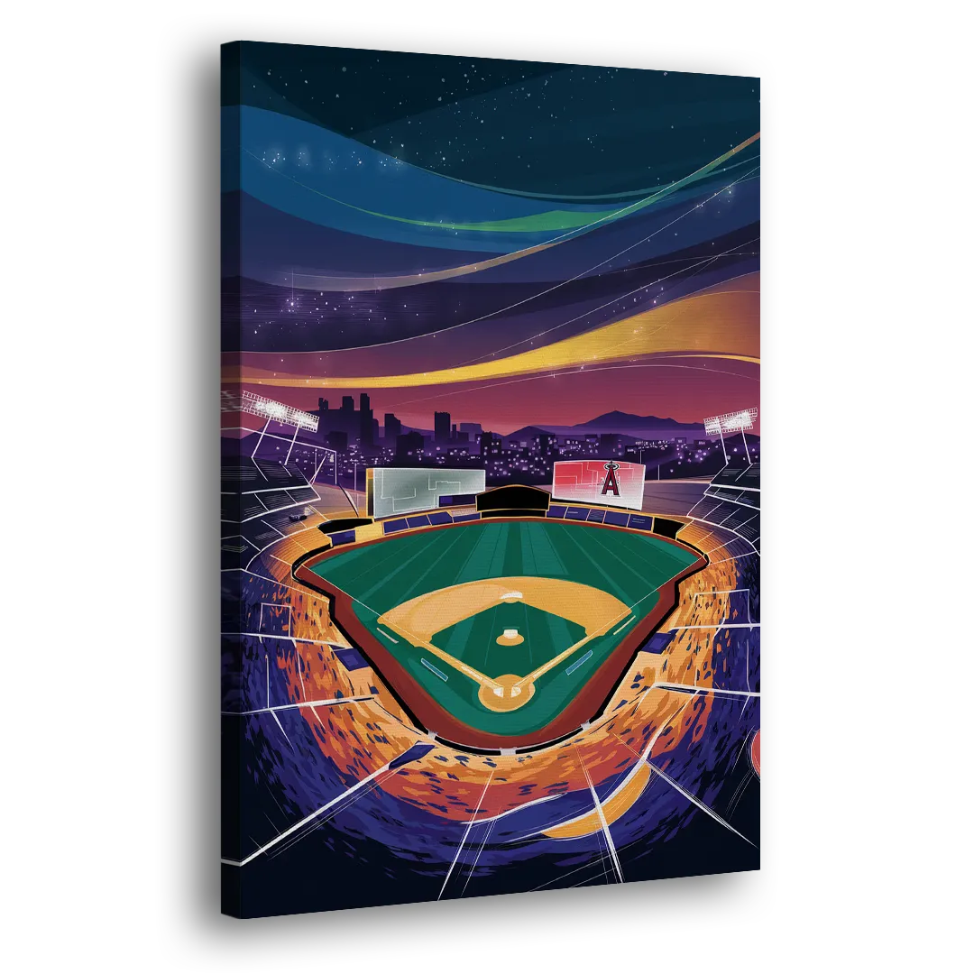 Anaheim Stadium Nights Side - Canvas Wall Art