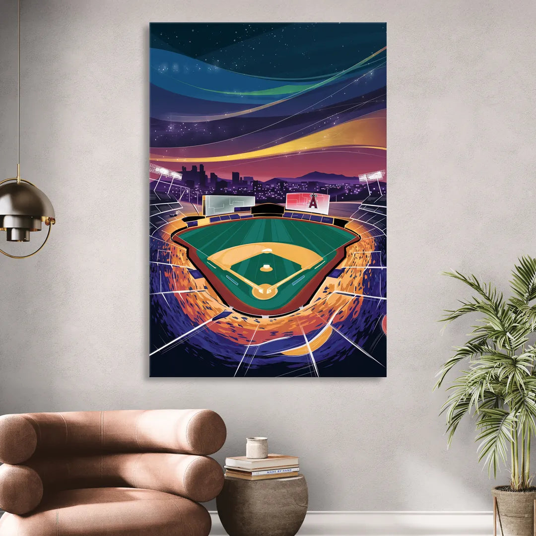 Anaheim Stadium Nights Sitting Room - Canvas Wall Art