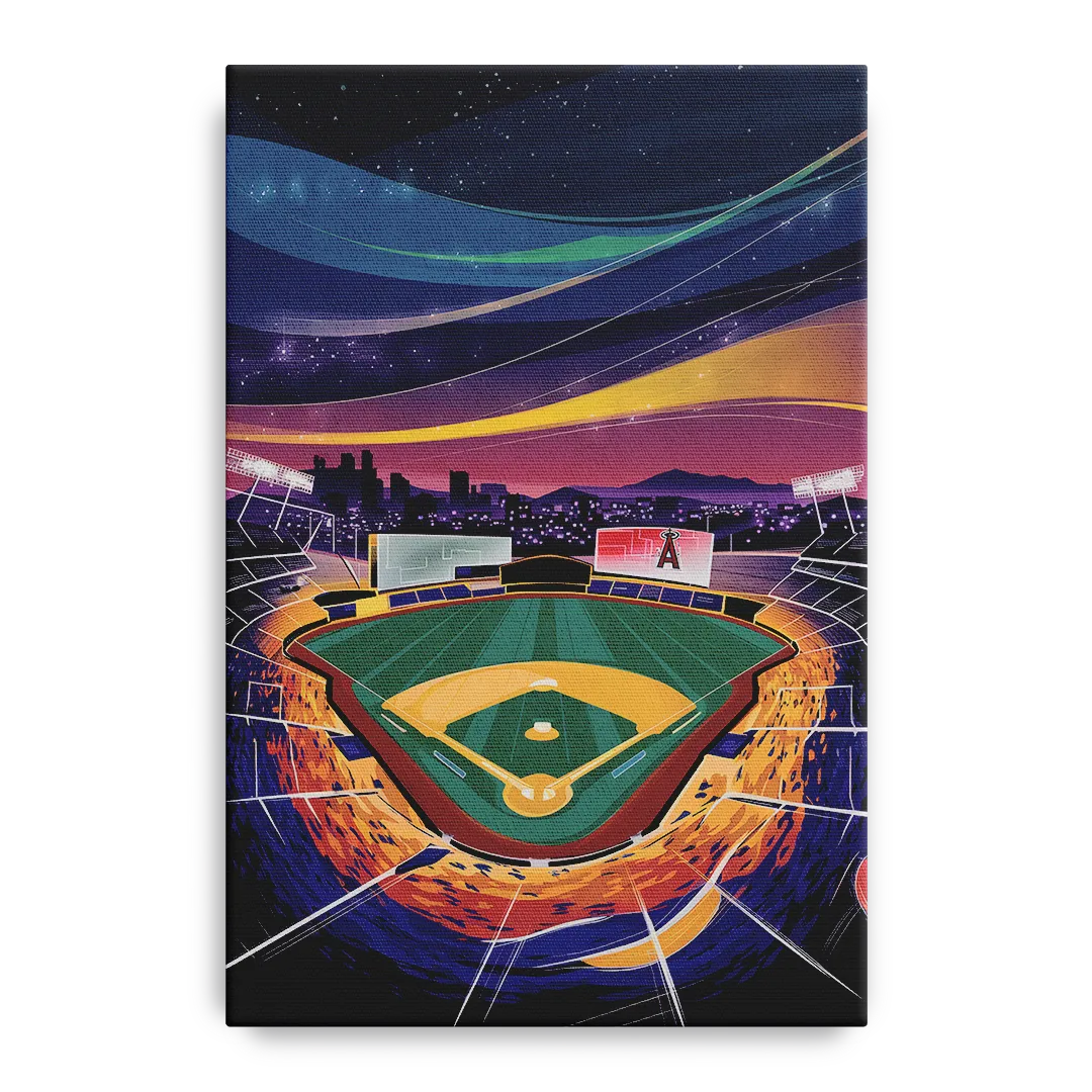 Anaheim Stadium Nights Front - Canvas Wall Art