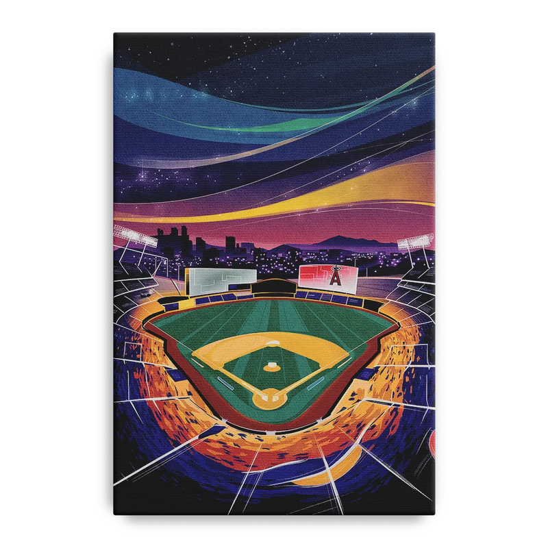 Anaheim Stadium Nights Front - Canvas Wall Art