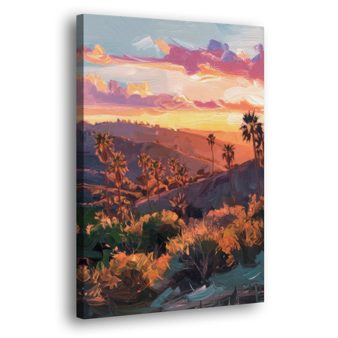 Anaheim Sunset Views - Canvas Wall Art - Side