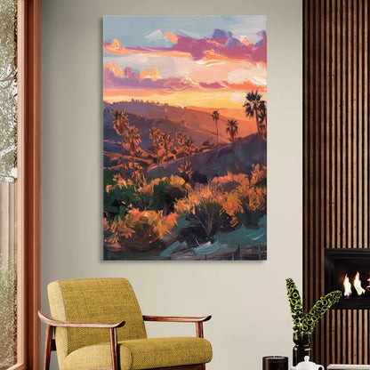 Anaheim Sunset Views Sitting Room - Canvas Wall Art
