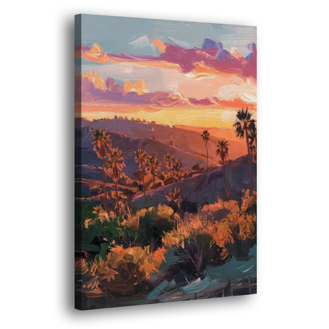 Anaheim Sunset Views Side - Canvas Wall Art