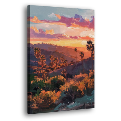 Anaheim Sunset Views Side - Canvas Wall Art