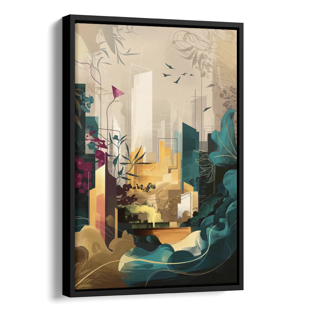 Anaheim Urban Charm Side - Black Canvas Wall Art