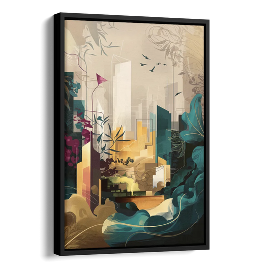 Anaheim Urban Charm Side - Black Canvas Wall Art