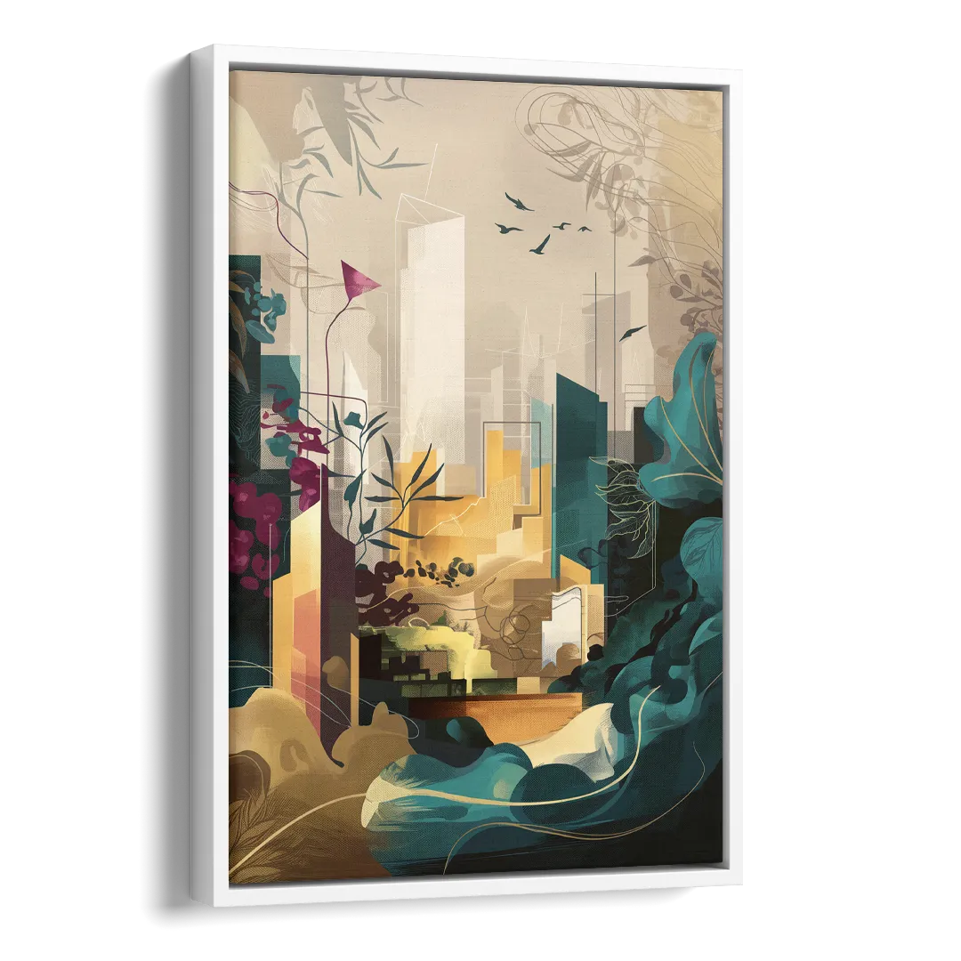 Anaheim Urban Charm Side - White Canvas Wall Art