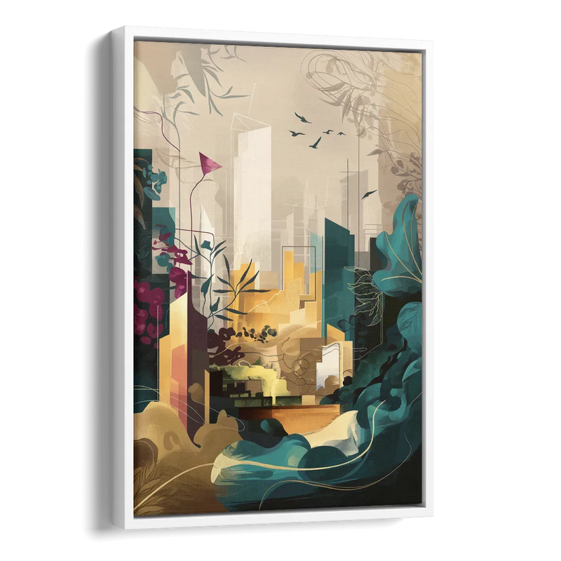 Anaheim Urban Charm Side - White Canvas Wall Art