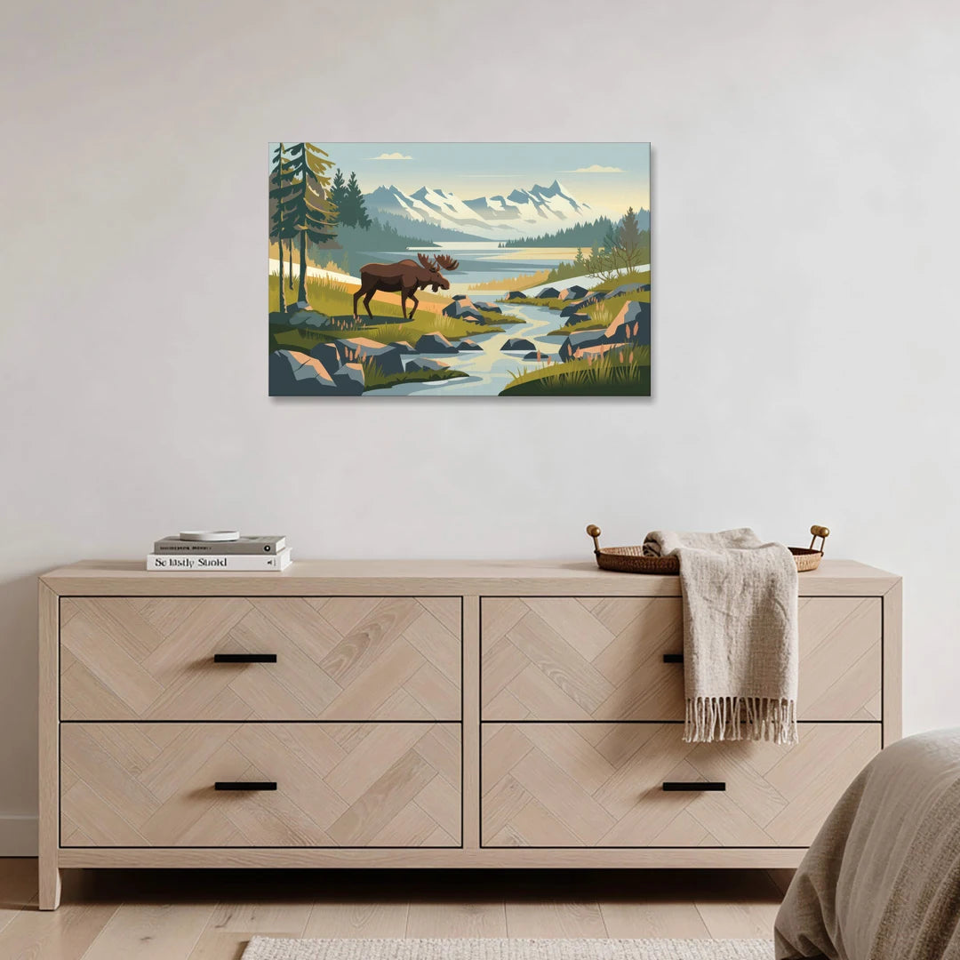 Anchorage Alaskan Wilderness - Canvas Wall Art - Coffee Table - 36x24