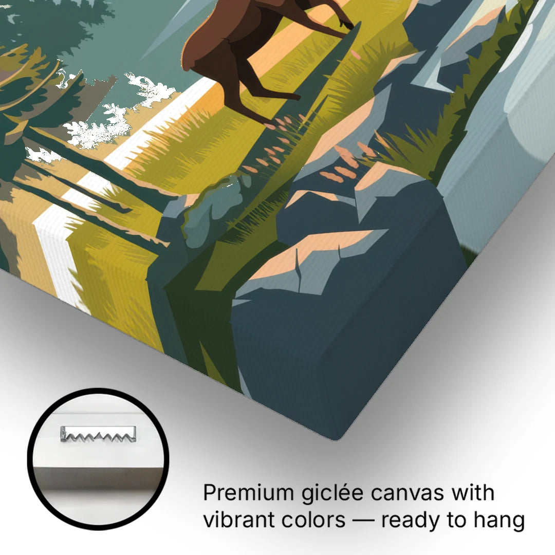 Anchorage Alaskan Wilderness - Canvas Wall Art - Gallery Wrap Corner