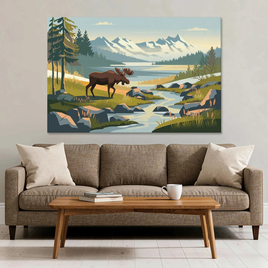 Anchorage Alaskan Wilderness - Canvas Wall Art - Sofa - 60x40