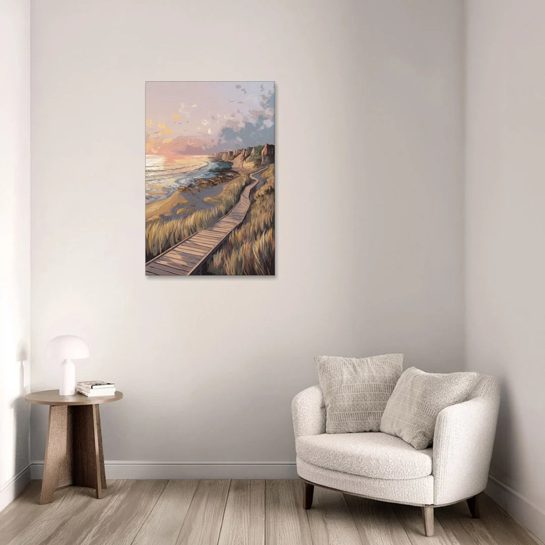 Anchorage Coastal Landscape - Canvas Wall Art - Sofa - 24x36