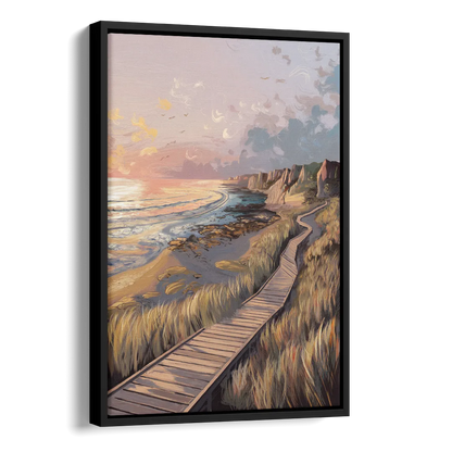 Anchorage Coastal Landscape Side - Black Canvas Wall Art