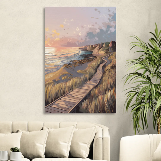 Anchorage Coastal Landscape Living Room - Canvas Wall Art