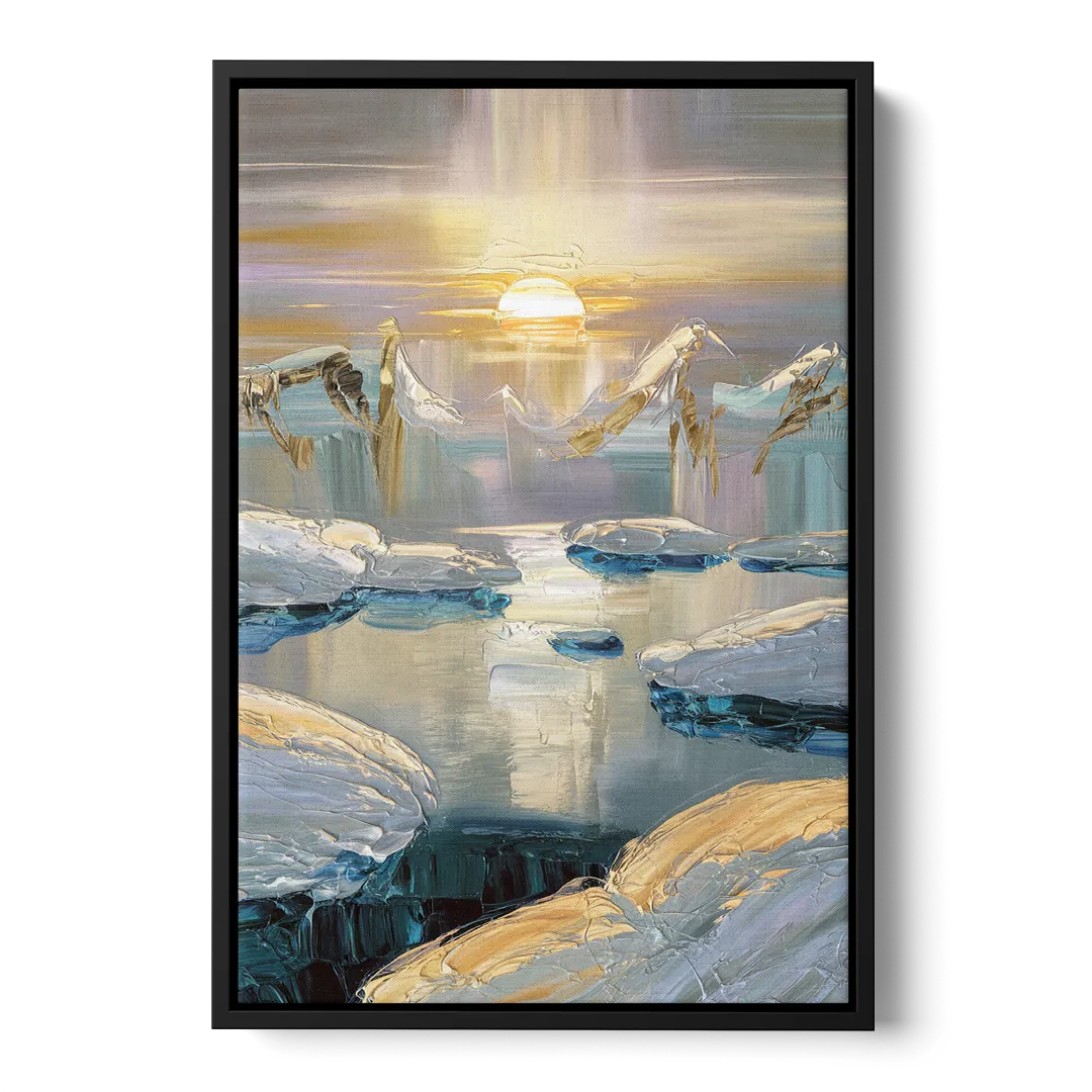 Anchorage Midnight Sun Front - Black Canvas Wall Art