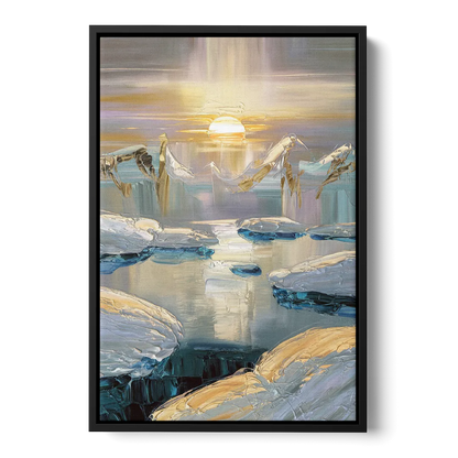 Anchorage Midnight Sun Front - Black Canvas Wall Art