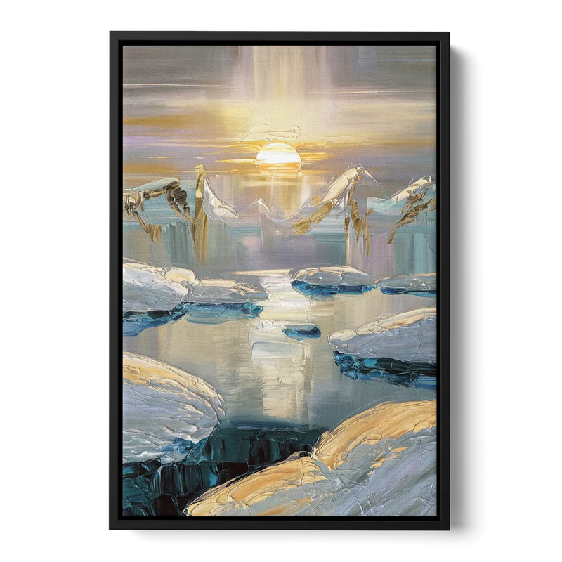Anchorage Midnight Sun Front - Black Canvas Wall Art
