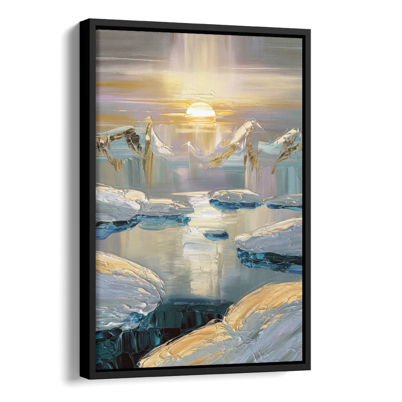 Anchorage Midnight Sun Side - Black Canvas Wall Art