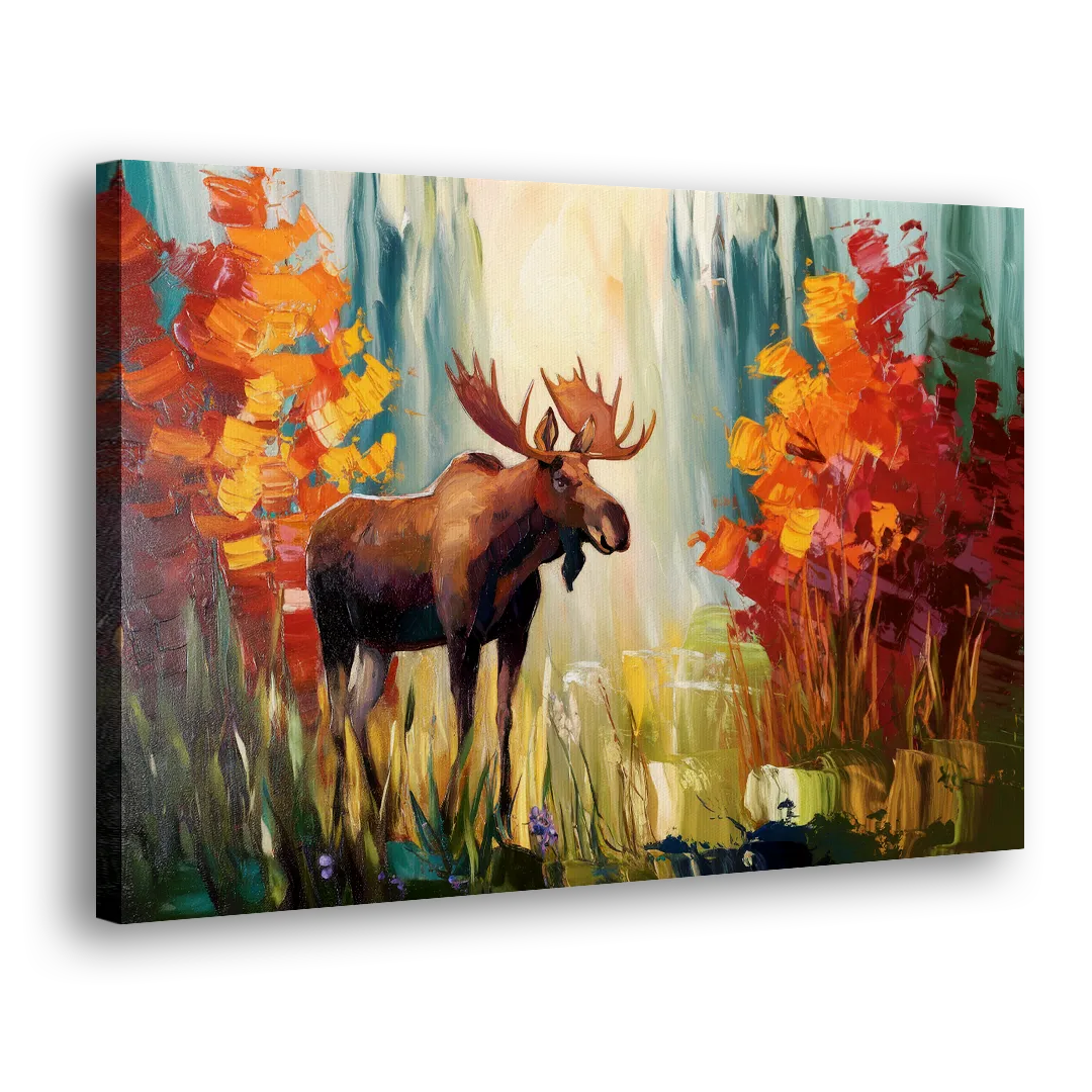 Anchorage Moose In The Wild Side - Canvas Wall Art