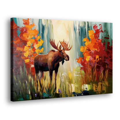 Anchorage Moose In The Wild Side - Canvas Wall Art