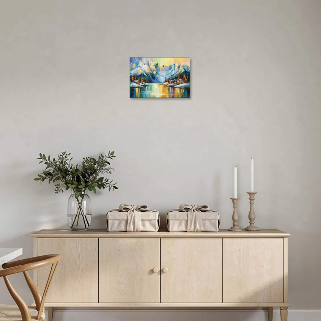 Anchorage Mountain Views - Canvas Wall Art - Coffee Table - 18x12