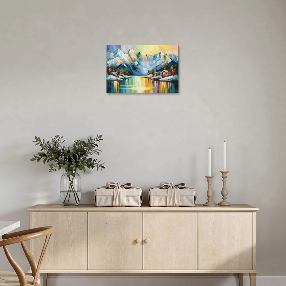 Anchorage Mountain Views - Canvas Wall Art - Coffee Table - 24x16