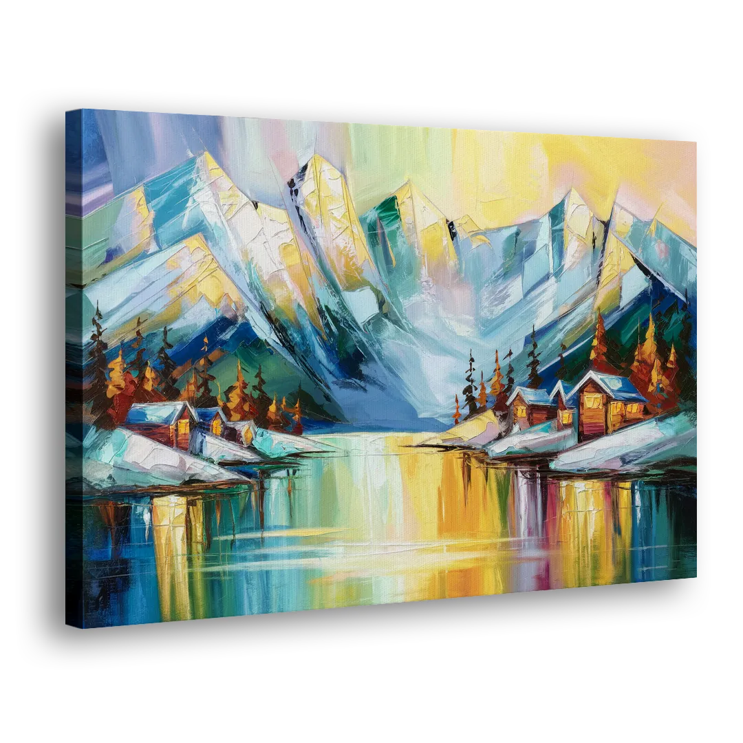 Anchorage Mountain Views Side - Canvas Wall Art