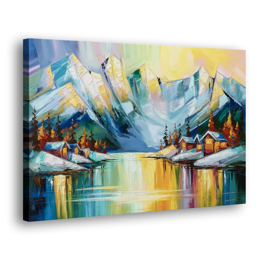 Anchorage Mountain Views Side - Canvas Wall Art