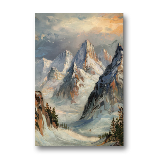 Anchorage Snowy Peaks - Canvas Wall Art - Front