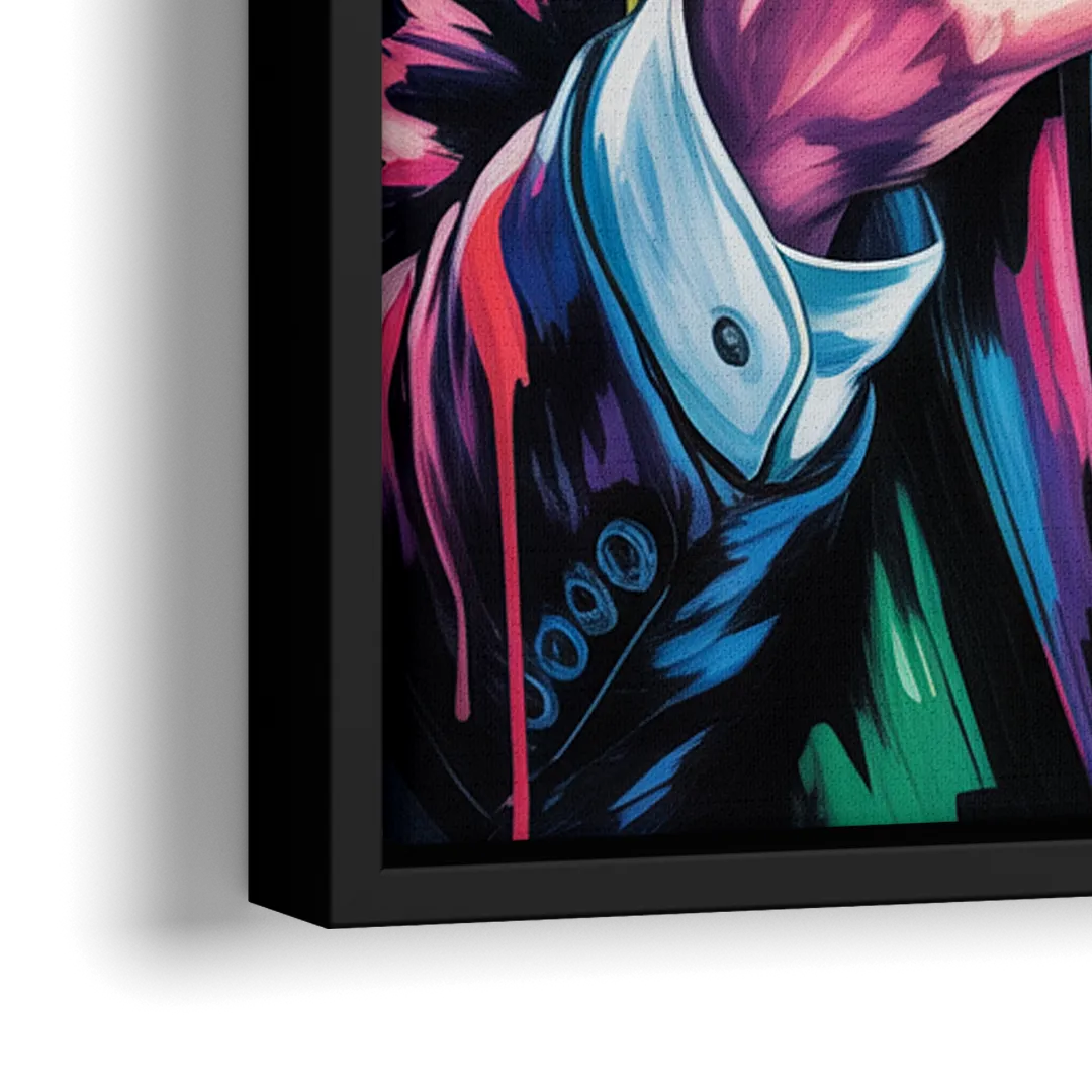 Anchorman - Close-Up Black Frame Canvas