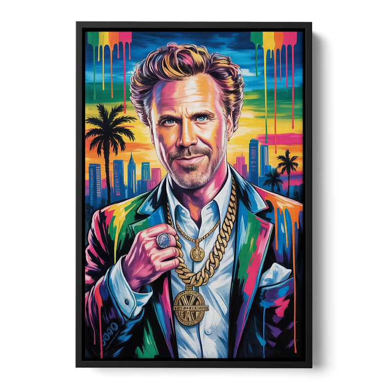 Anchorman Front - Black Canvas Wall Art