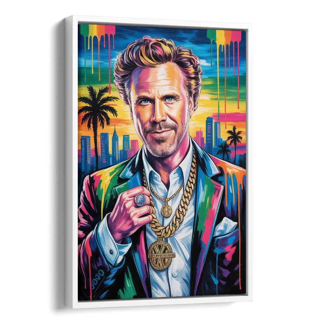 Anchorman Side - White Canvas Wall Art