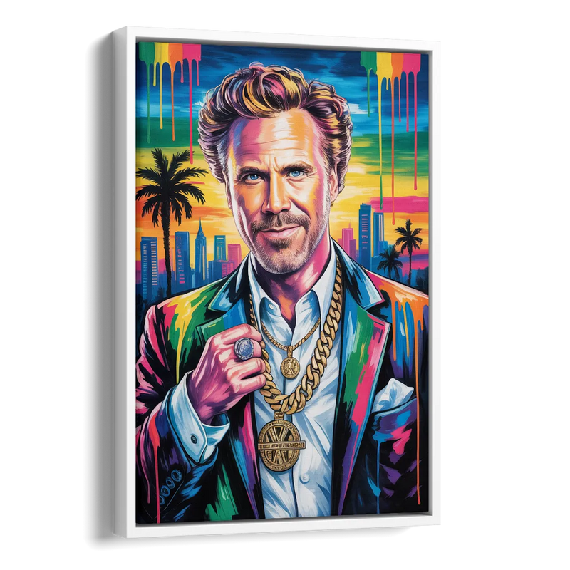 Anchorman Side - White Canvas Wall Art