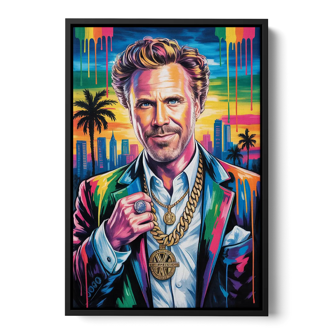 Anchorman - Black Frame Canvas