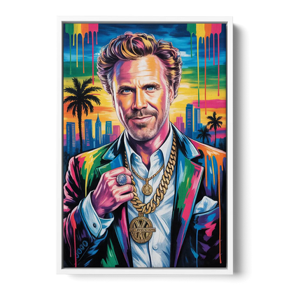 Anchorman - White Frame Canvas