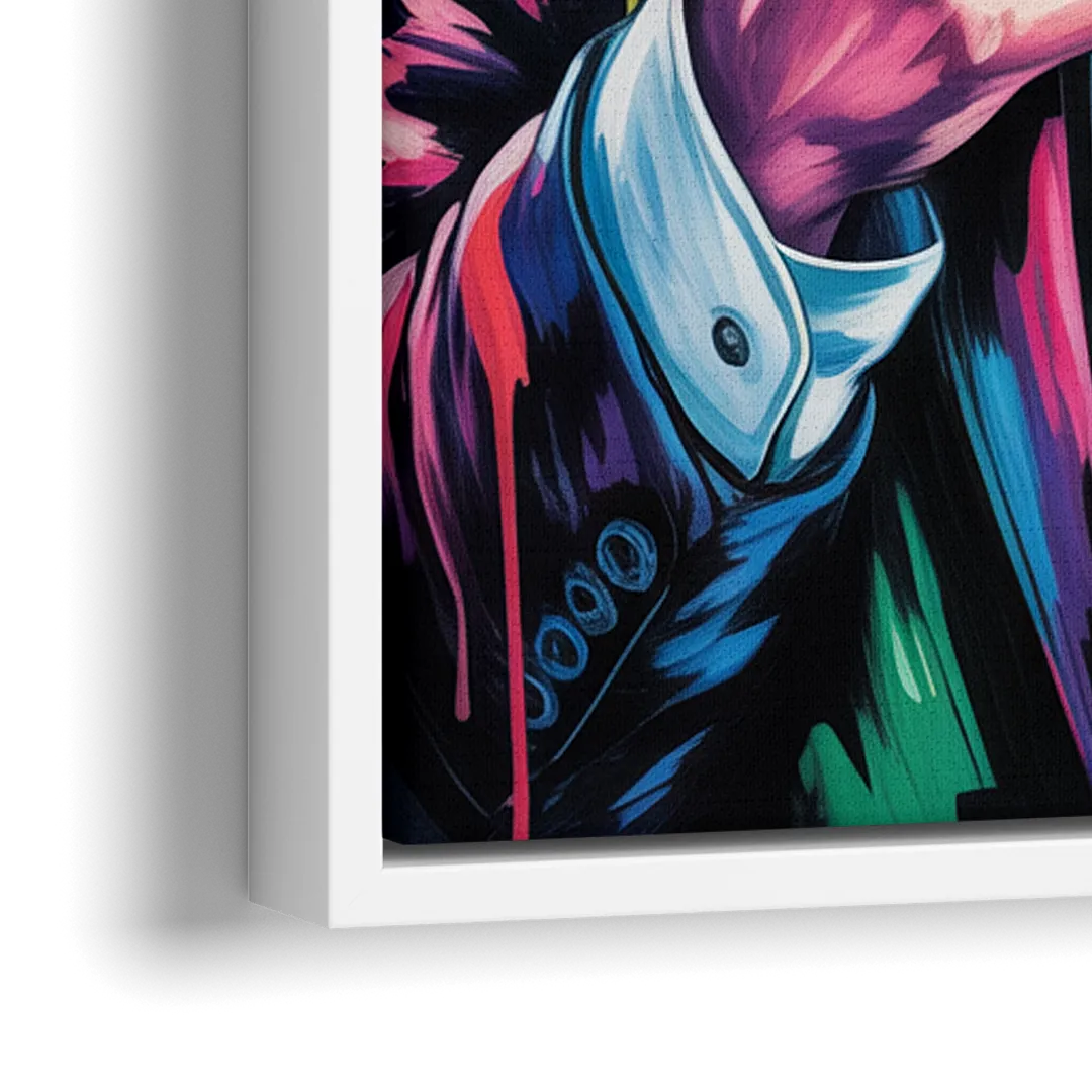Anchorman - Close-Up White Frame Canvas