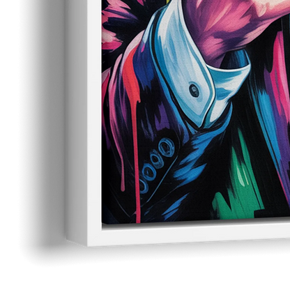 Anchorman - Close-Up White Frame Canvas