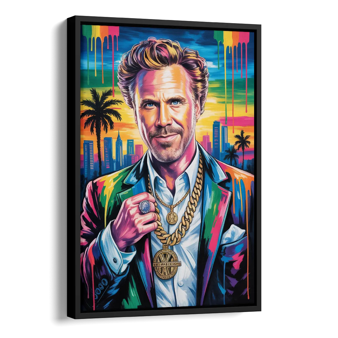 Anchorman Side - Black Canvas Wall Art