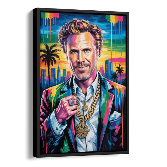 Anchorman Side - Black Canvas Wall Art