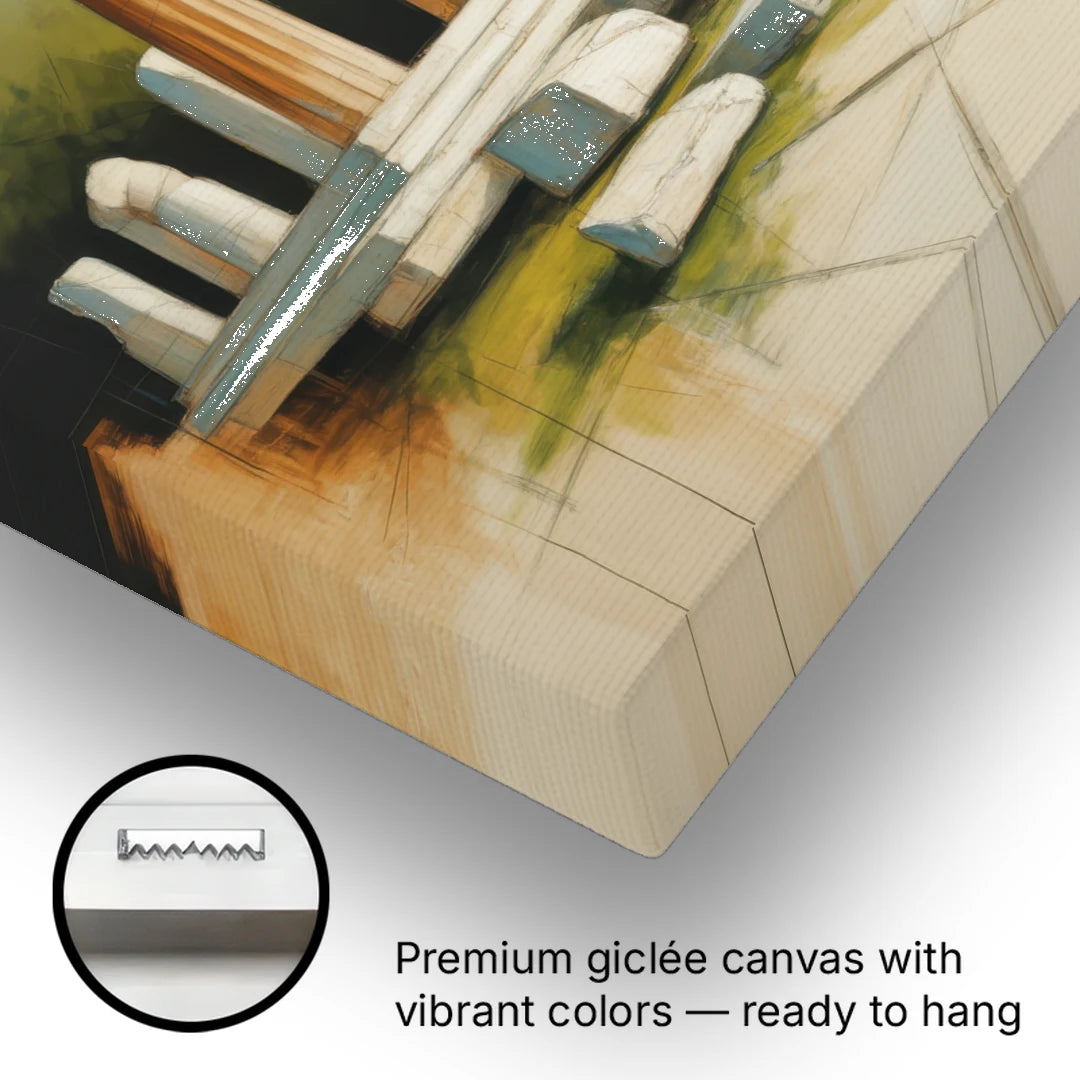 Ancient Agora Echoes - Canvas Wall Art - Gallery Wrap Corner