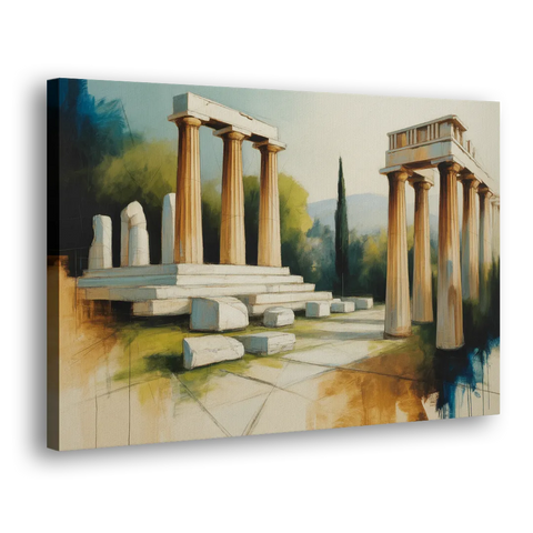 Ancient Agora Echoes - Canvas Wall Art